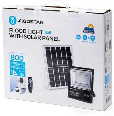 Foco Led con Panel Solar 100W